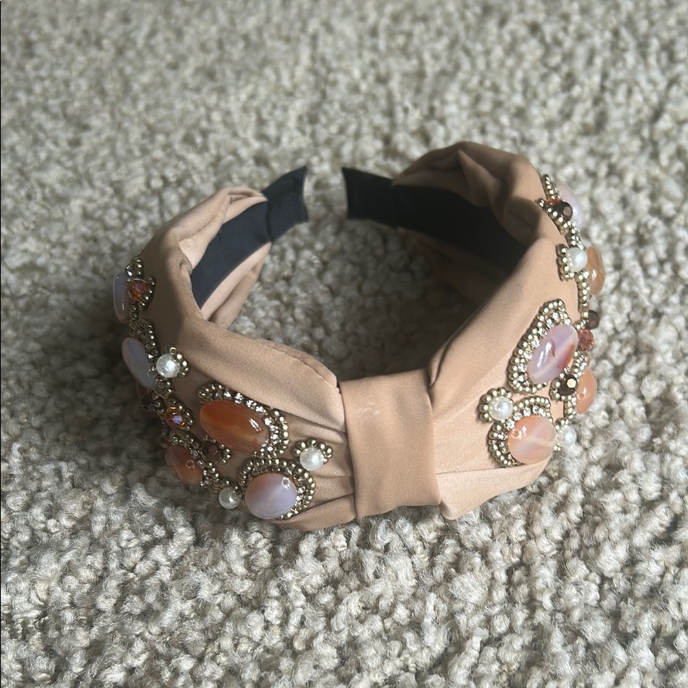 Embellished Tan Headband